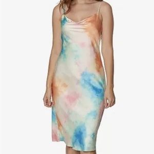 Sage Collective Satin Midi Dress